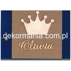 Obrazek "Oliwia"na ścianę do kolorowania z imieniem ,płyta MDF #6mm ,  21x21cm